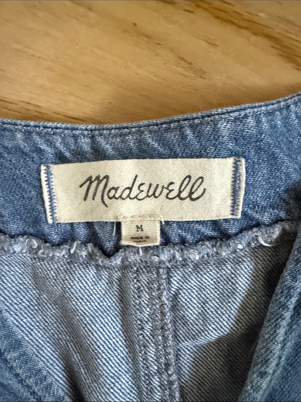Madewell Denim Popover Swing Top - Picture 3 of 6